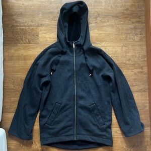 Lululemon Dark Gray/Black Hooded Zip-Up Jacket